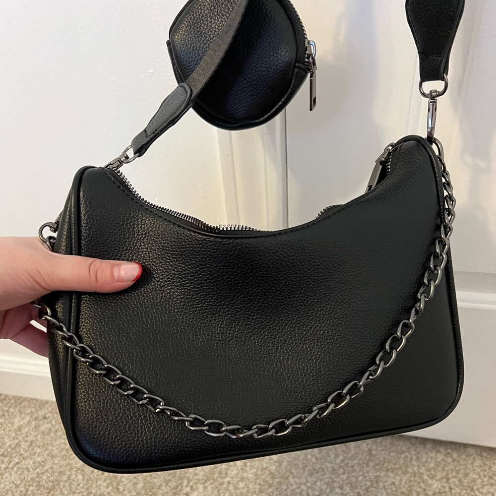 Black Crossbody Purse with Coin purse